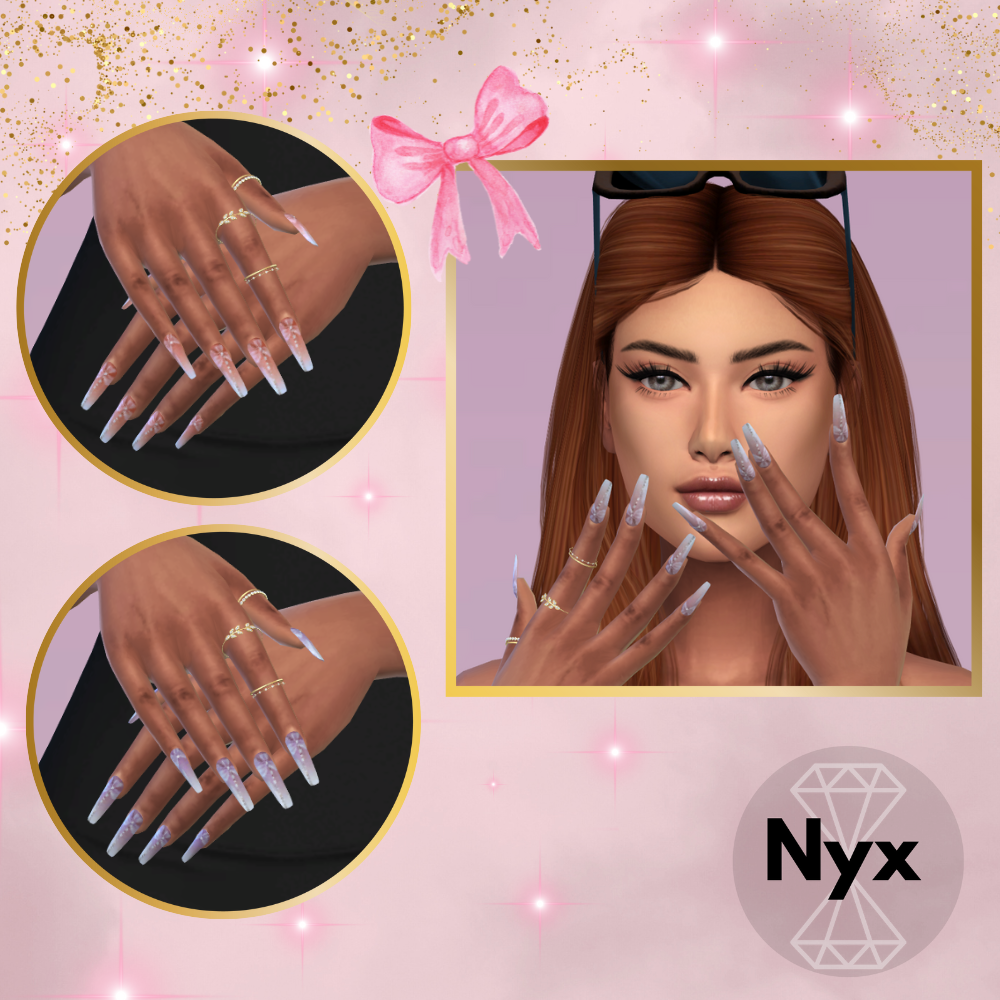 French nails set 81 mod for The Sims 4 