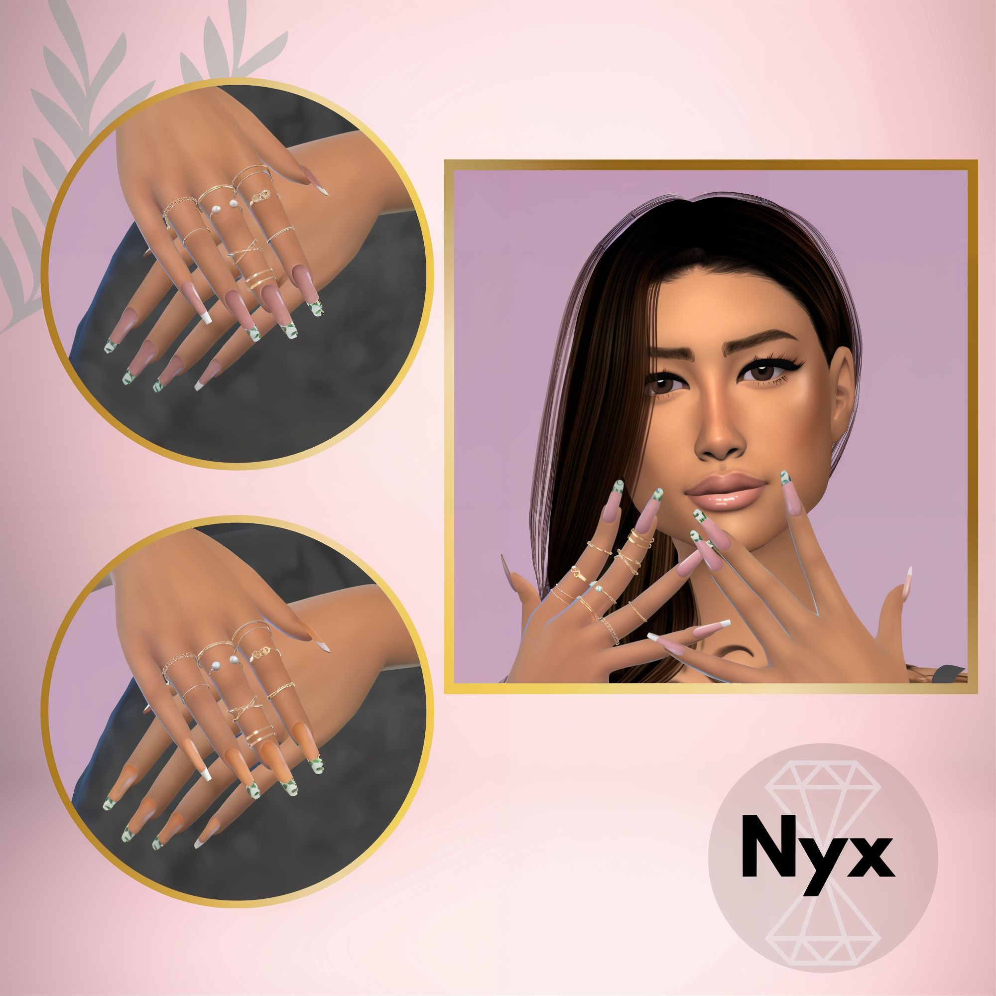 French nails set 40 mod for The Sims 4 