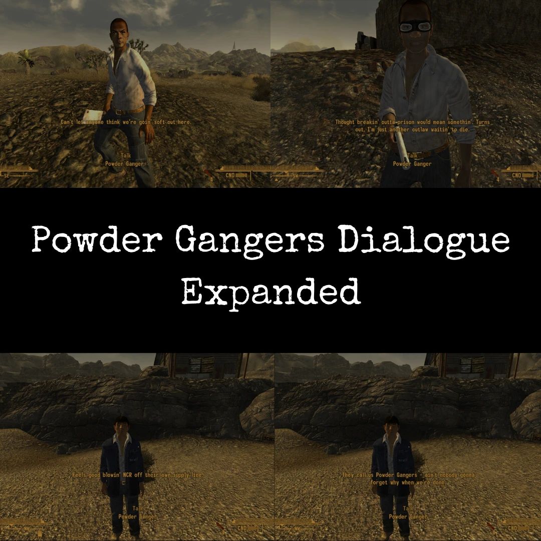 Powder Gangers Dialogue Expanded mod for Fallout: New Vegas