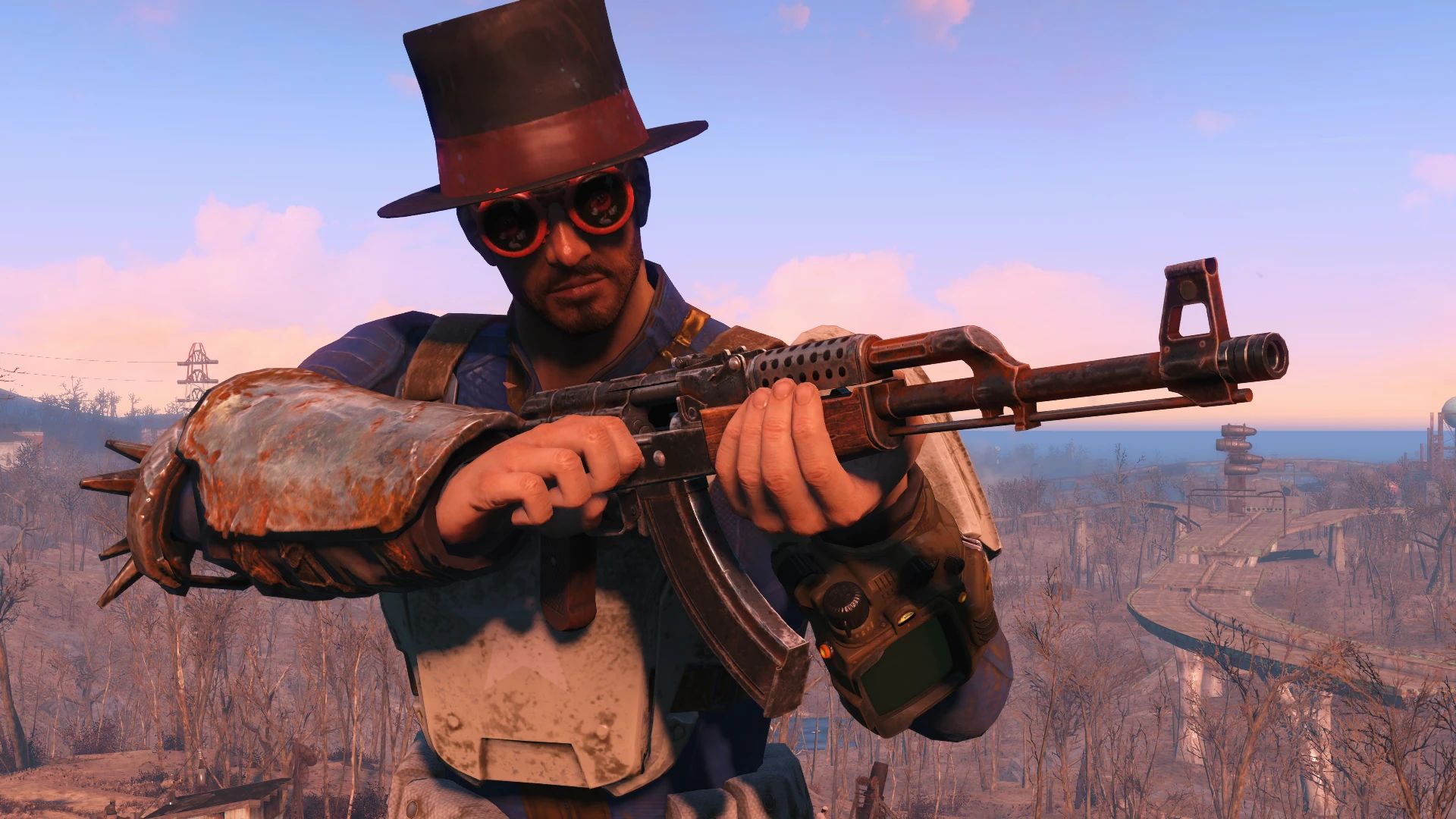 Hit - Right-handed Nukaworld AK Replacer mod for Fallout 4