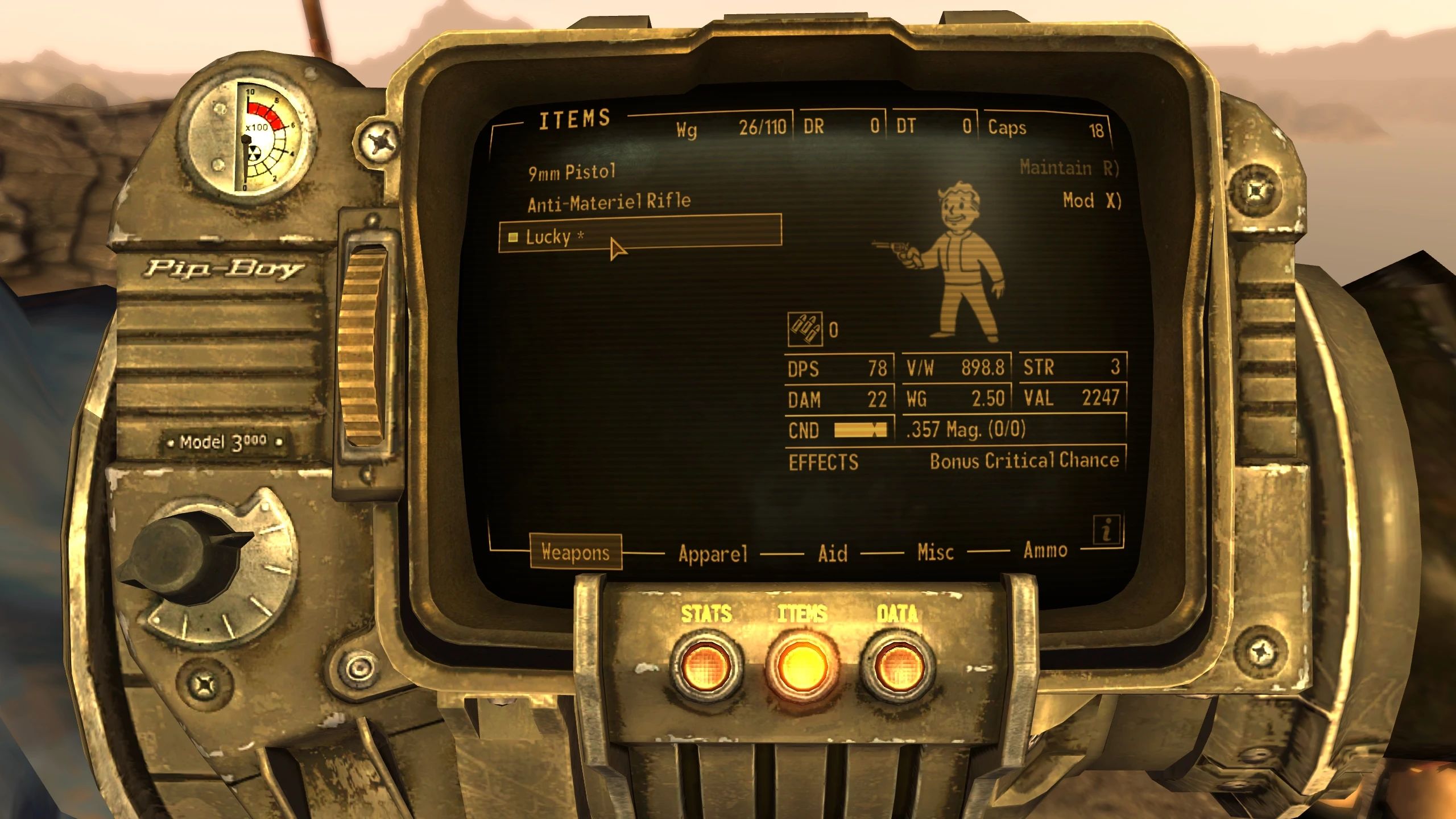 Lucky Buffs (ESPless) mod for Fallout: New Vegas