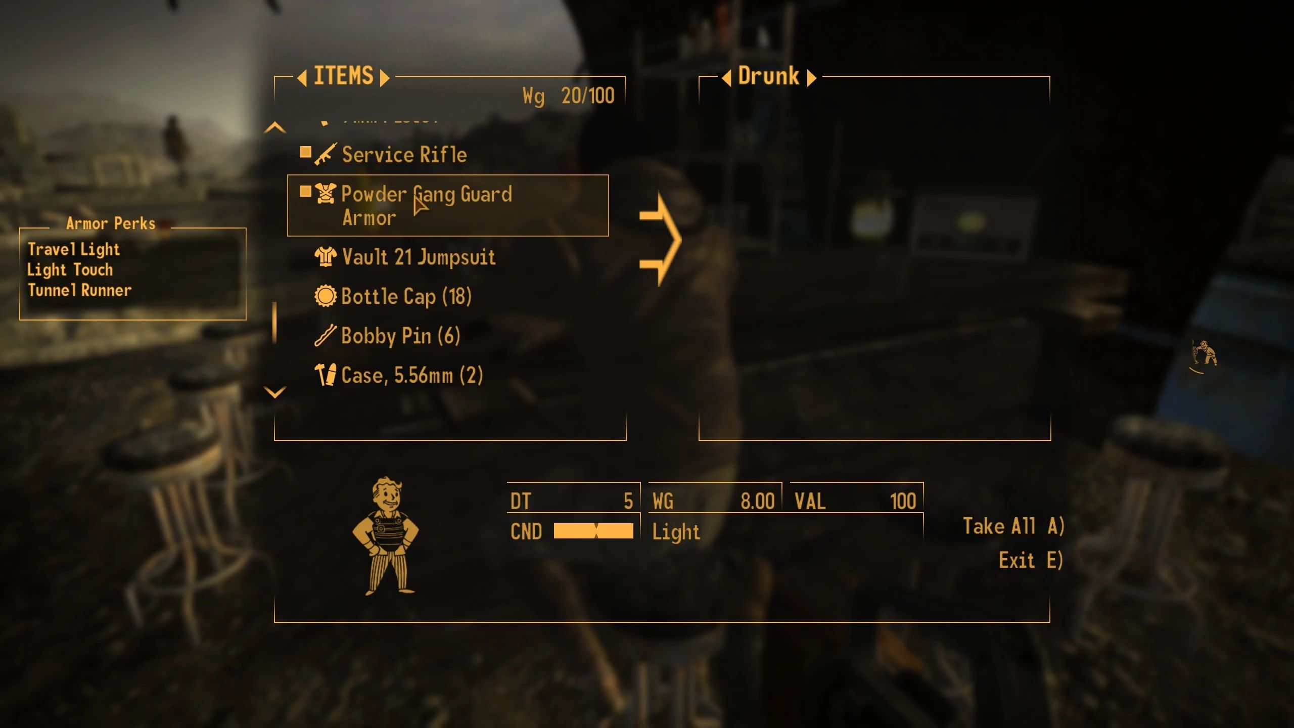 Pickpocket Success Indicator mod for Fallout: New Vegas