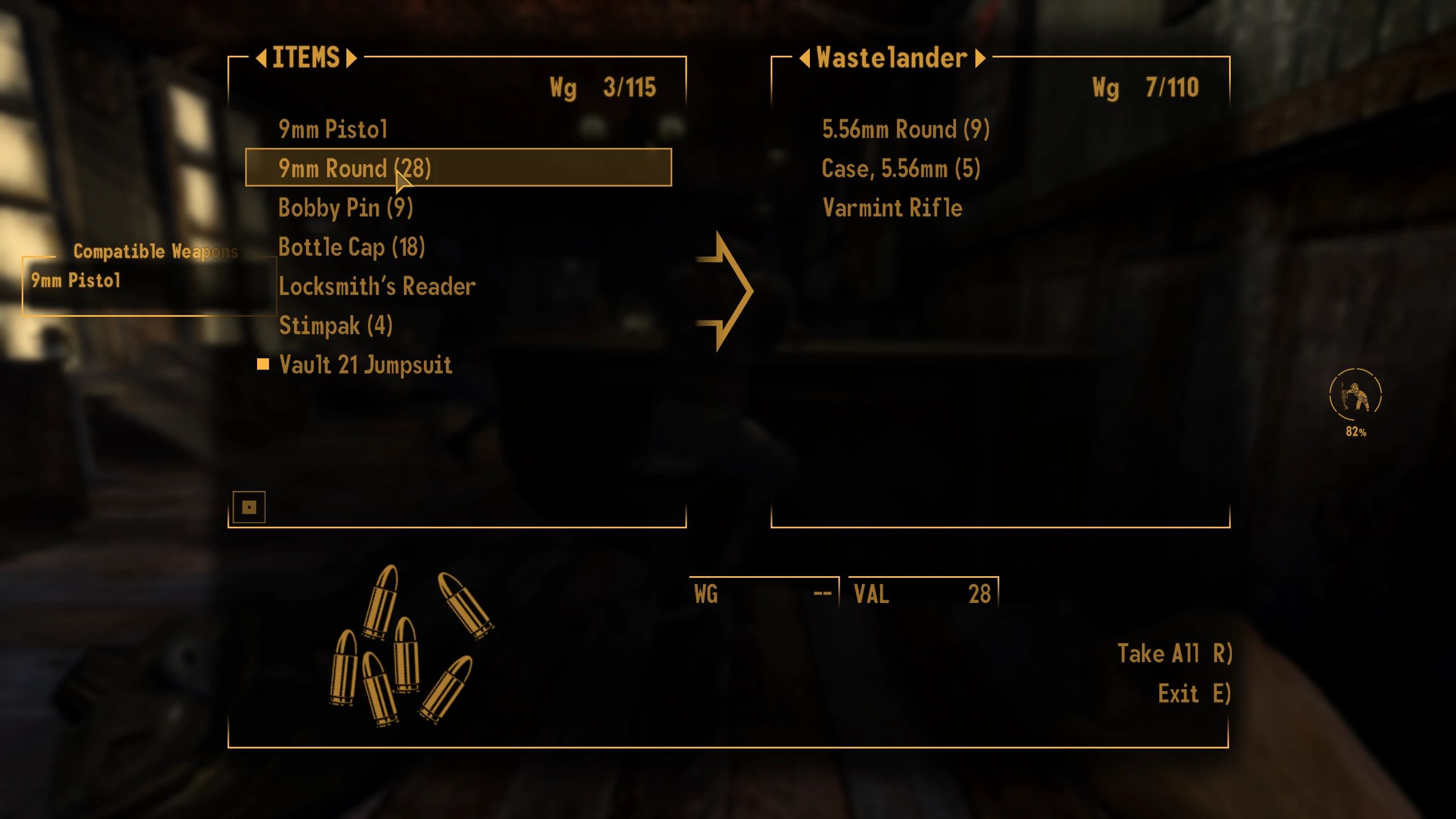 Pickpocket Success Indicator mod for Fallout: New Vegas