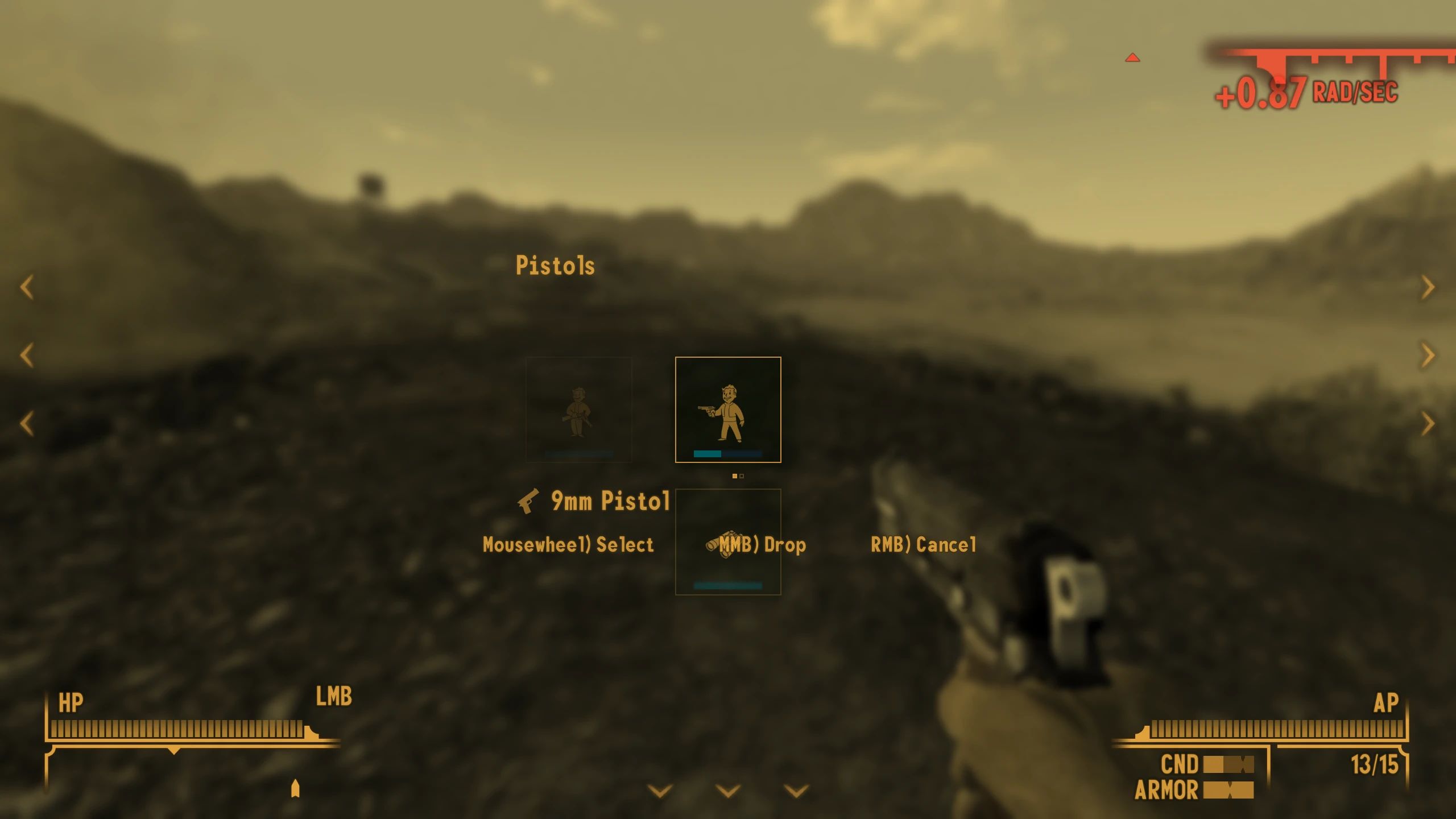 QUIP - Quick Use Inventory Panel mod for Fallout: New Vegas