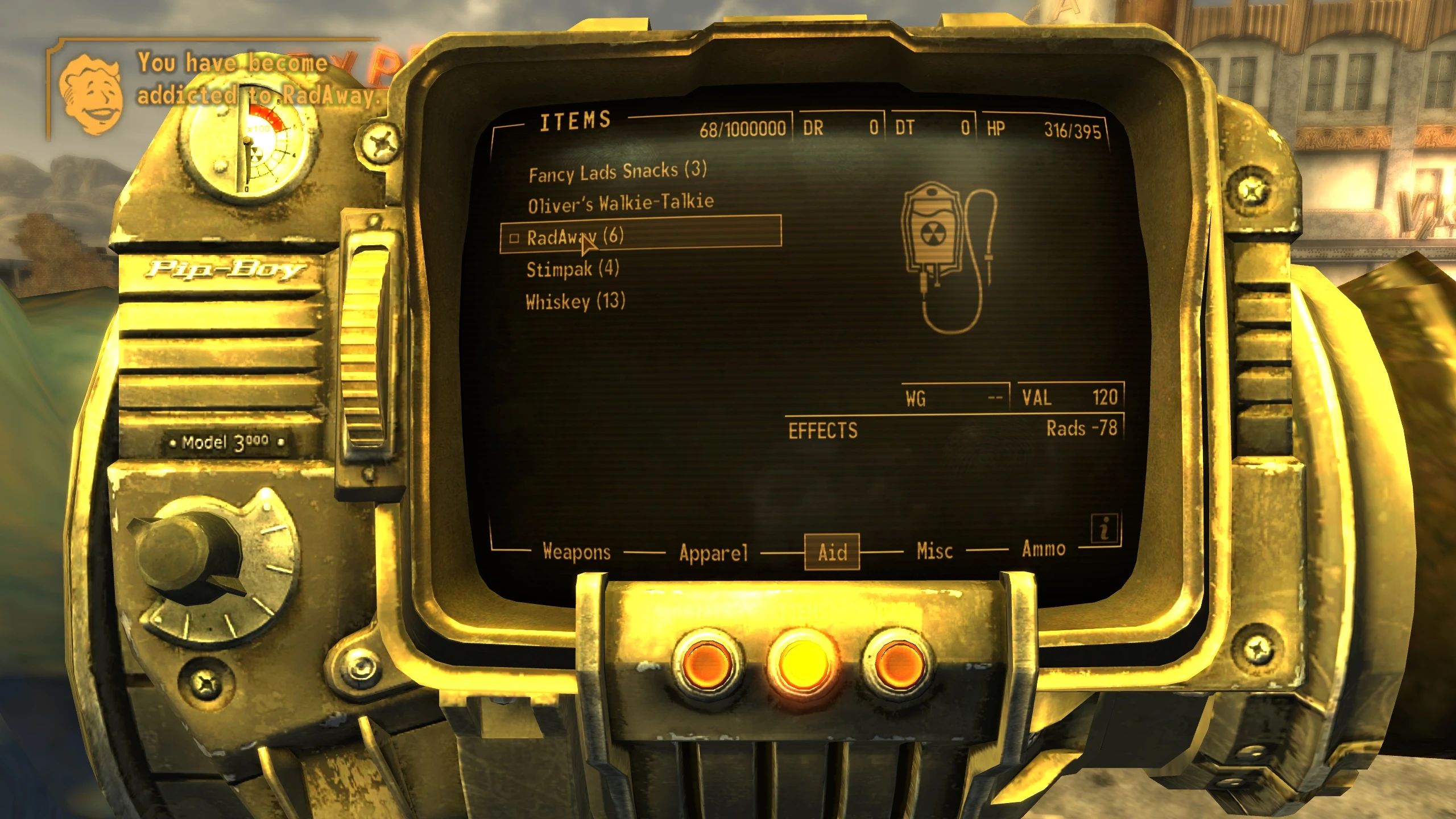 Addictive RadAway (ESPless) mod for Fallout: New Vegas