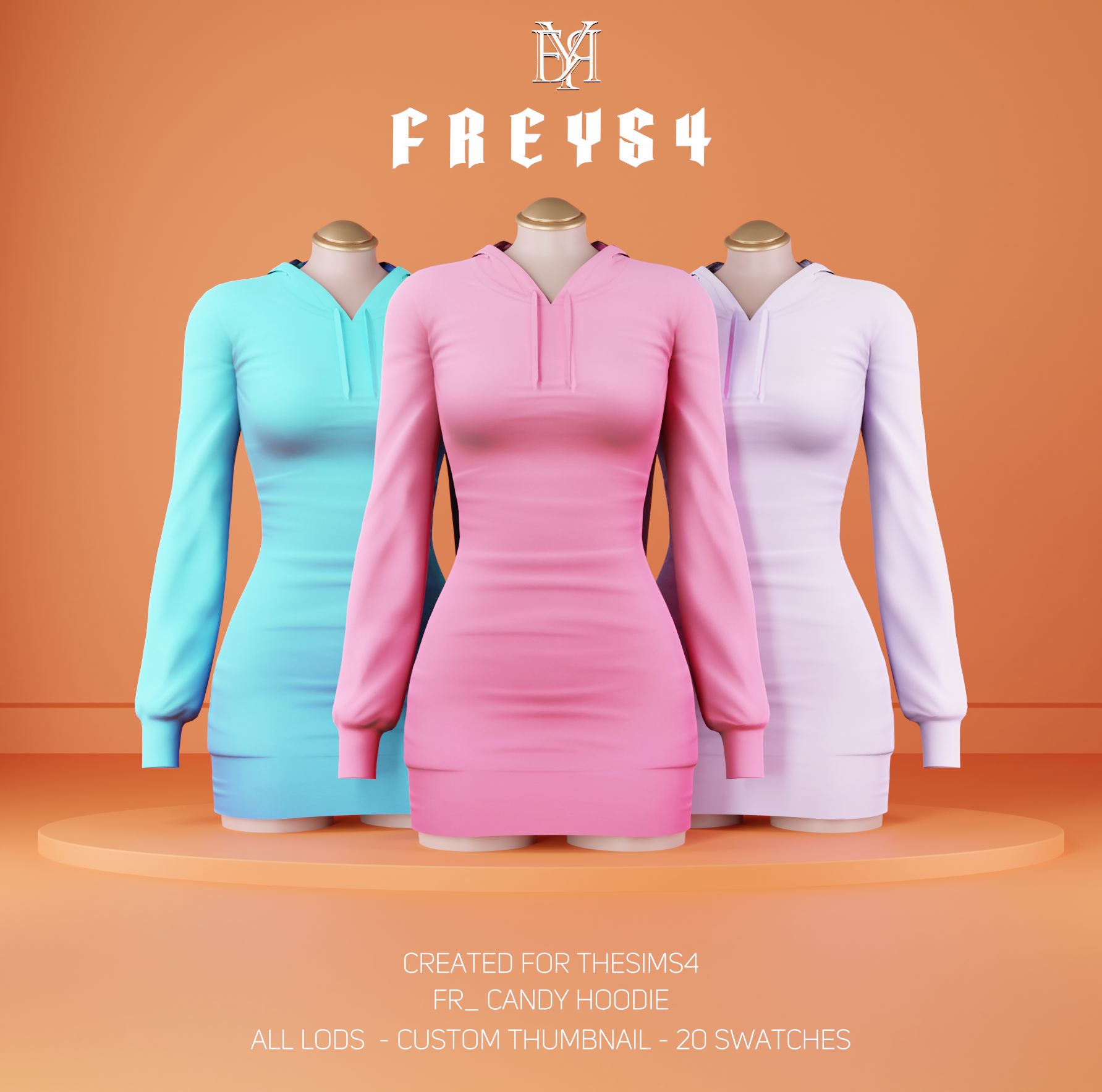 FR_Candy Hoodie mod for The Sims 4 