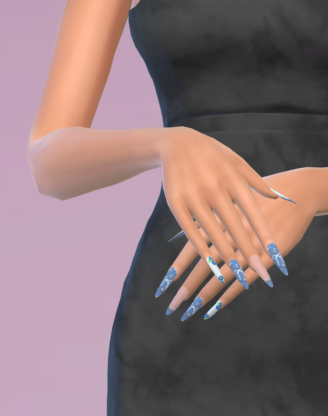 Kawaii nails set 04 mod for The Sims 4 