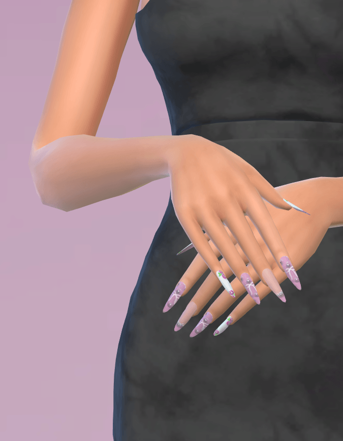 Kawaii nails set 04 mod for The Sims 4 