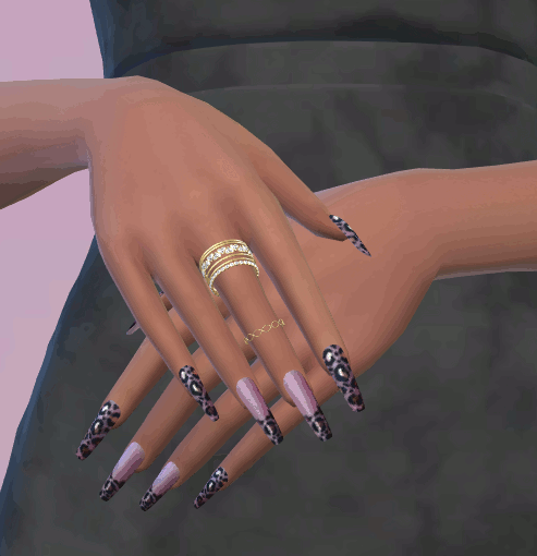 Matte nails set 38 mod for The Sims 4 