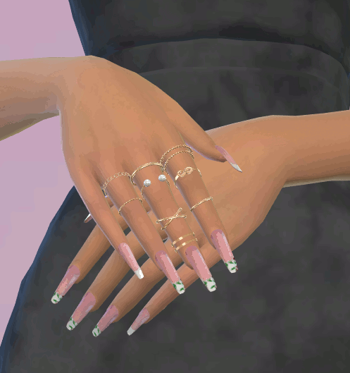 French nails set 40 mod for The Sims 4 