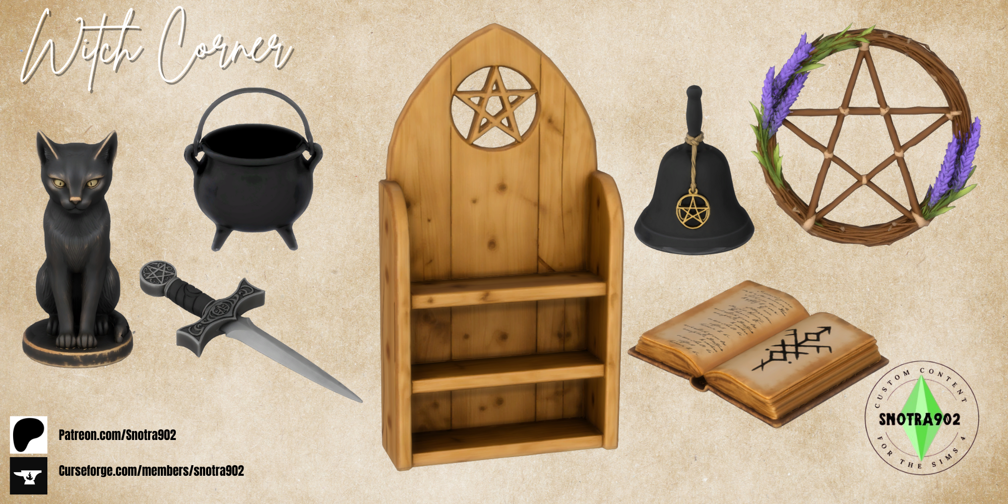 Witch Corner mod for The Sims 4 