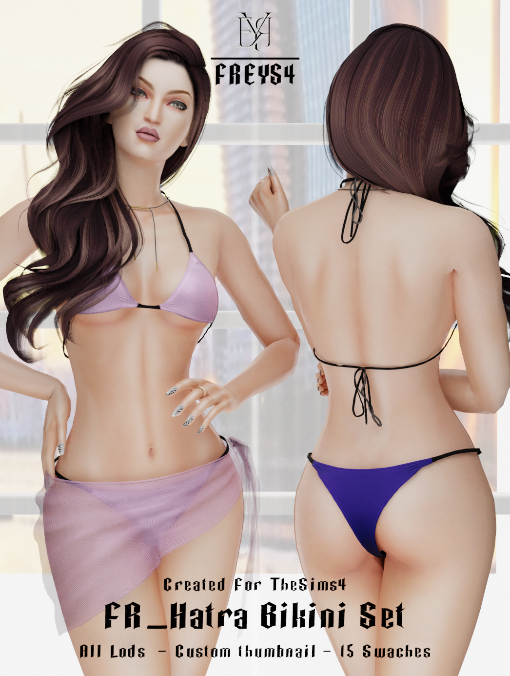 FR_Hatra Bikini Set mod for The Sims 4 