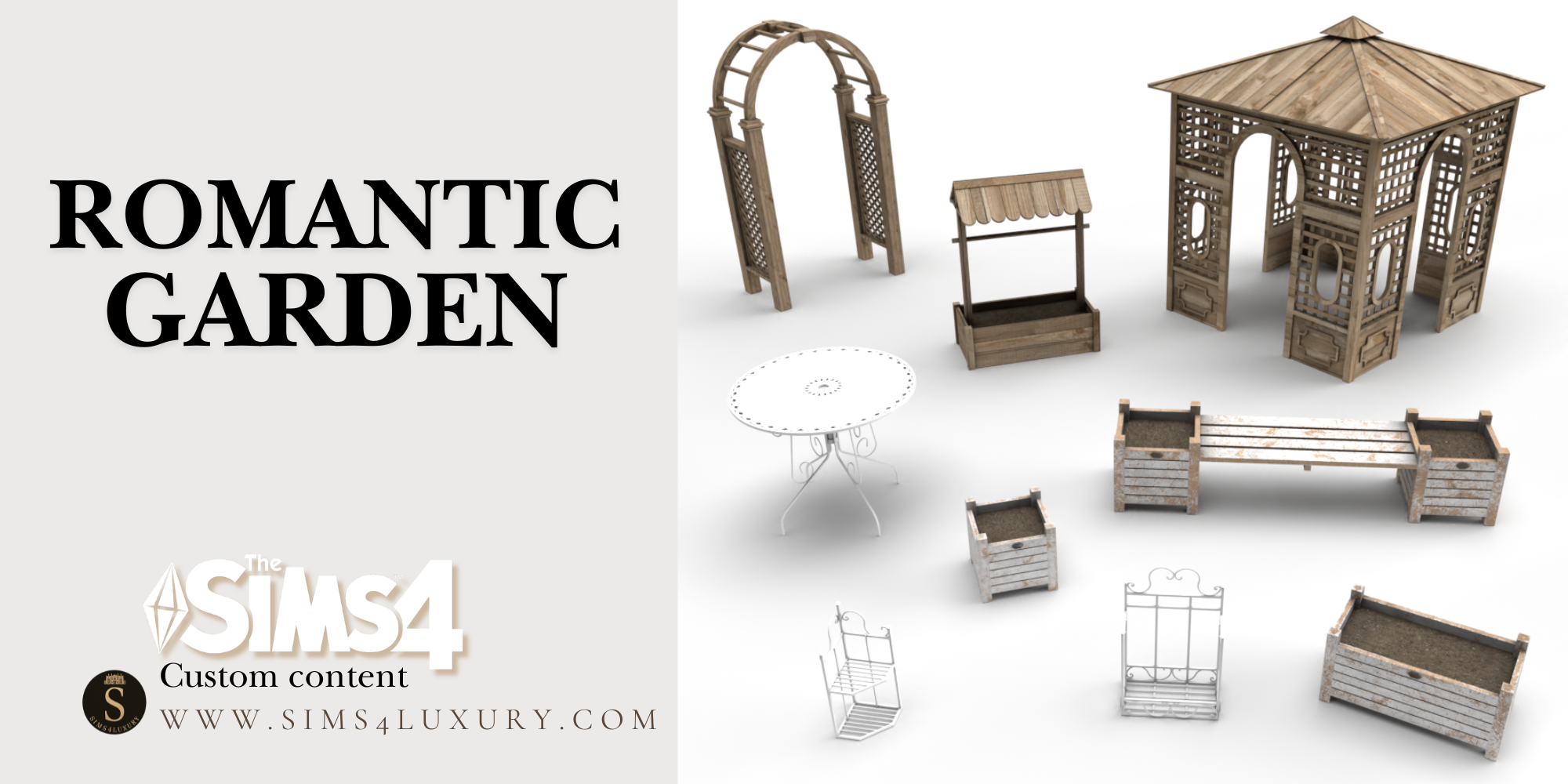 Sims4Luxury - Romantic Garden mod for The Sims 4 