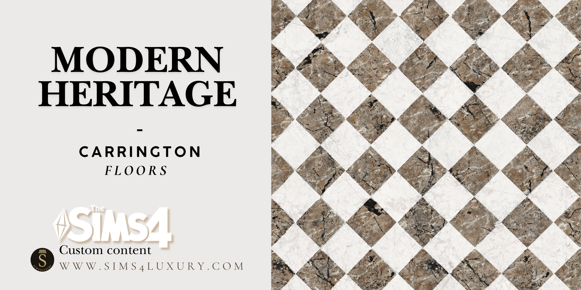 Sims4Luxury - Modern Heritage - Carrington - Floors mod for The Sims 4 