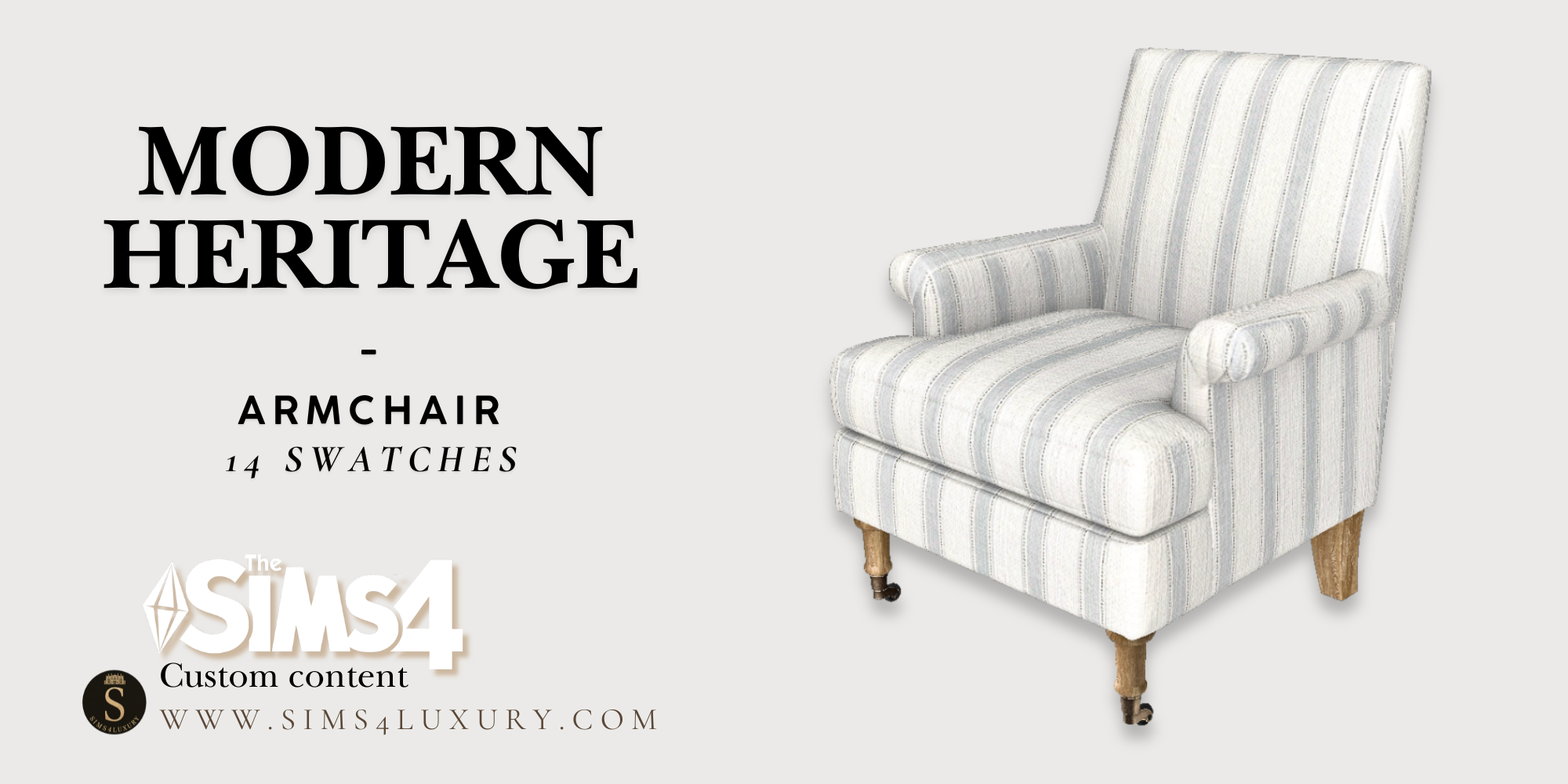 Sims4Luxury - Modern Heritage - Armchair mod for The Sims 4 
