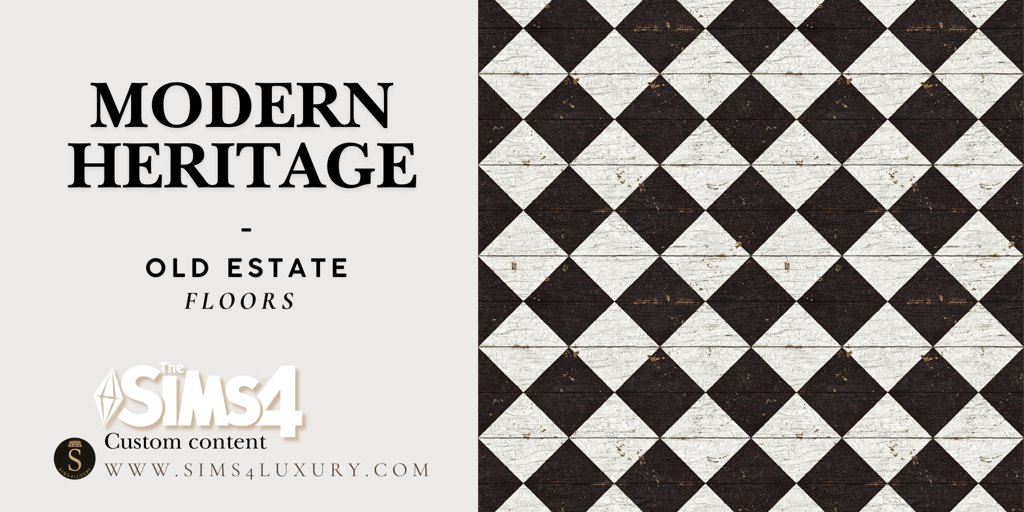 Sims4Luxury - Modern Heritage - Old estate - Floors mod for The Sims 4 