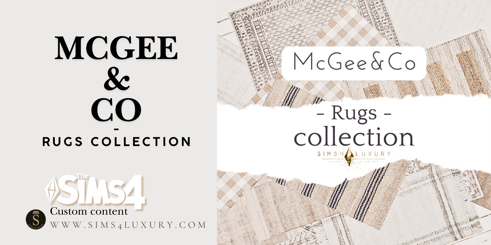 Sims4Luxury - McGee&Co - Rugs Collection mod for The Sims 4 