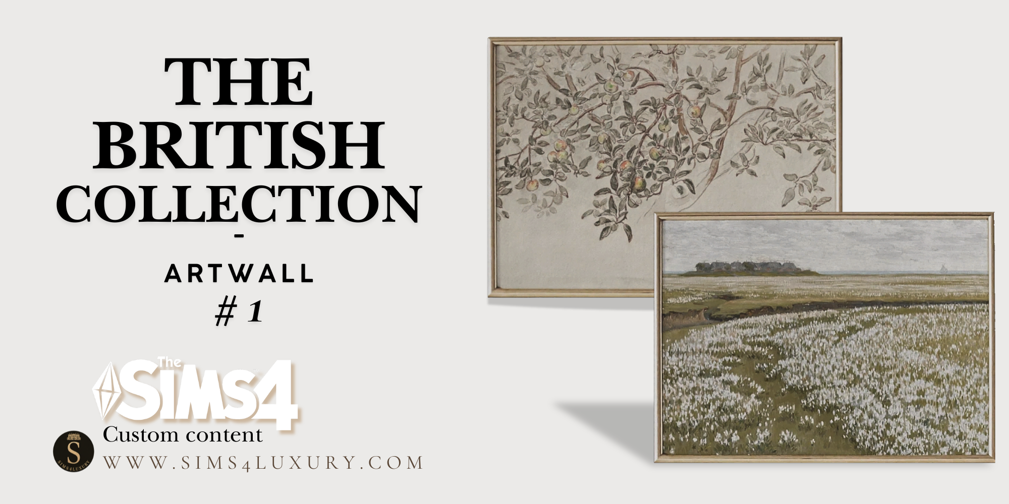 Sims4Luxury - The British Collection - Artwall -1 mod for The Sims 4 