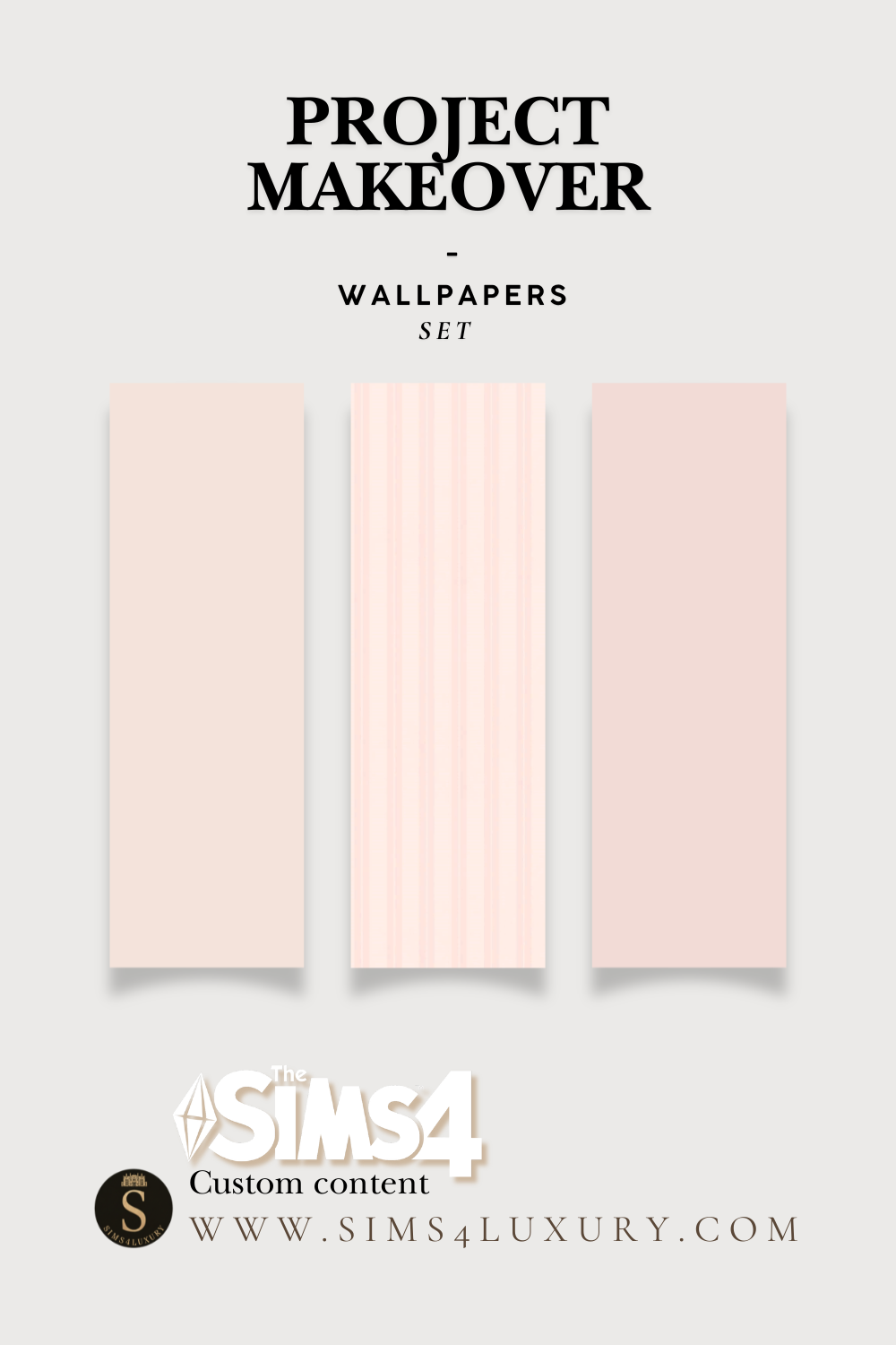 Sims4Luxury - Project Makeover - Wallpapers set mod for The Sims 4 
