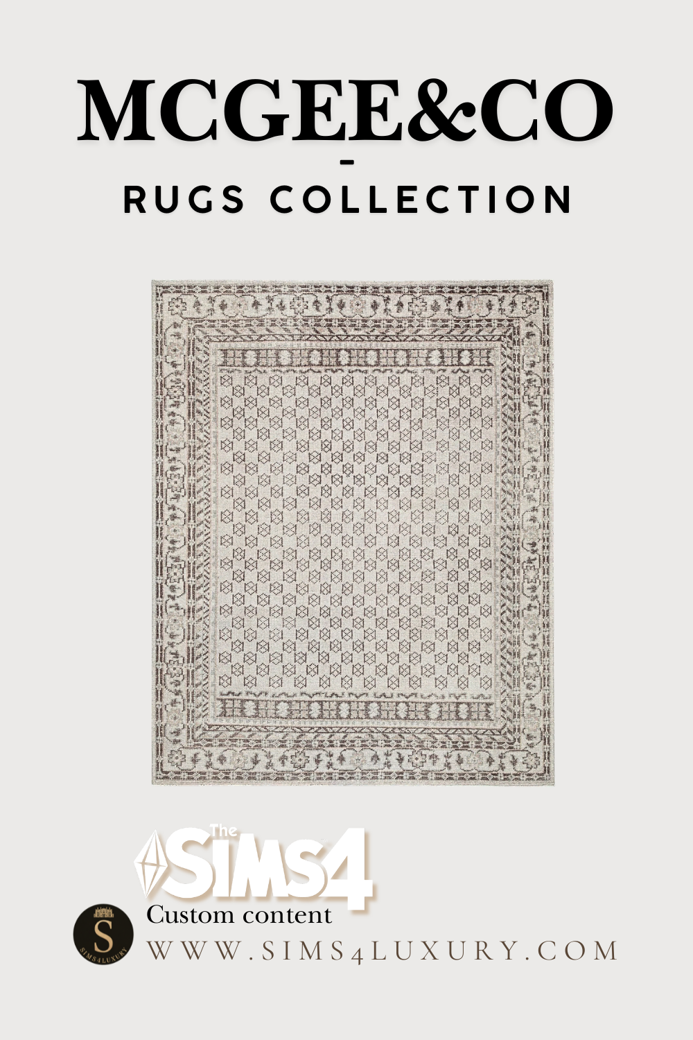 Sims4Luxury - McGee&Co - Rugs Collection mod for The Sims 4 