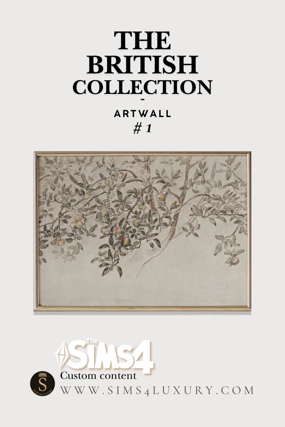 Sims4Luxury - The British Collection - Artwall -1 mod for The Sims 4 