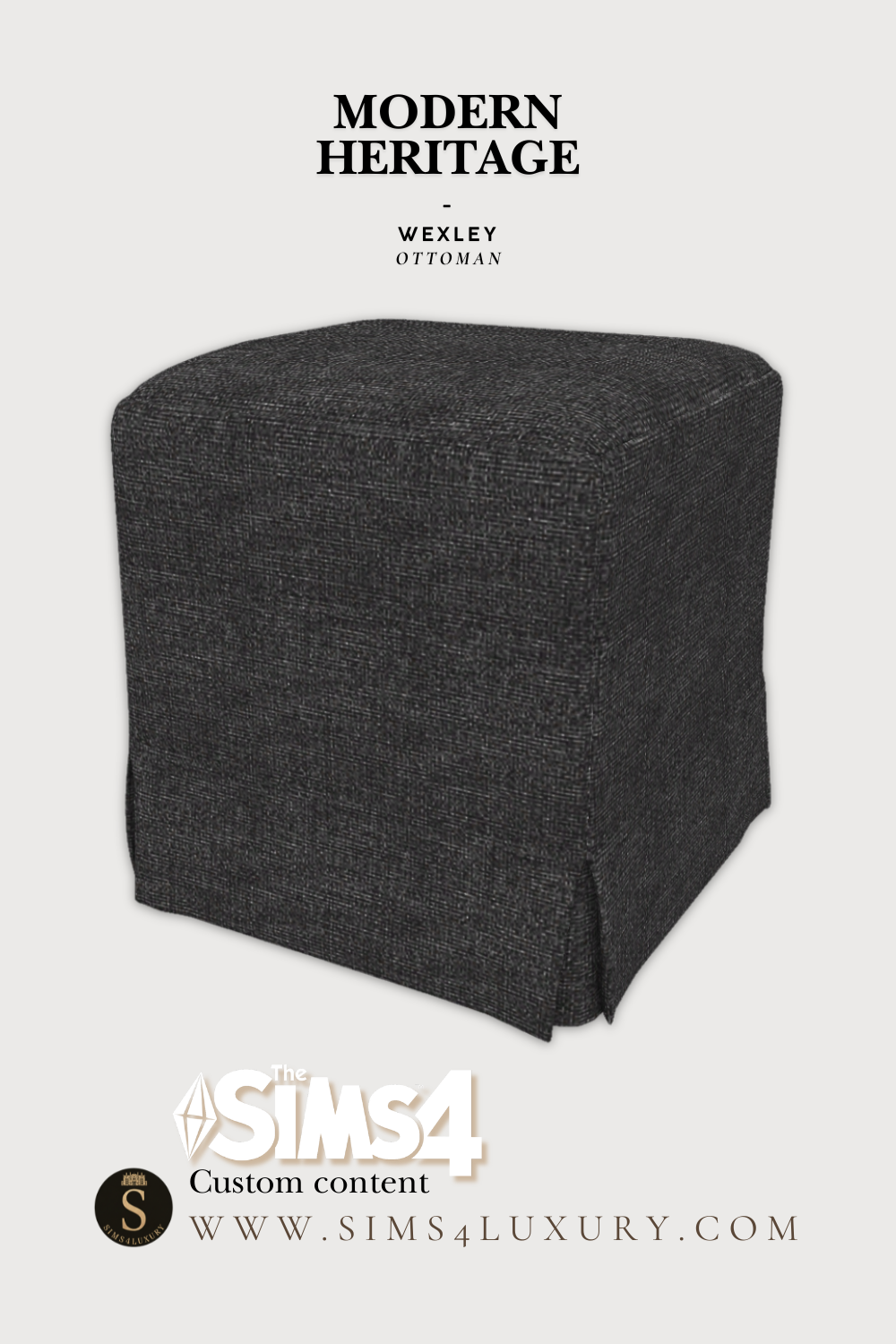 Sims4Luxury - Modern Heritage - Wexley - Ottoman mod for The Sims 4 