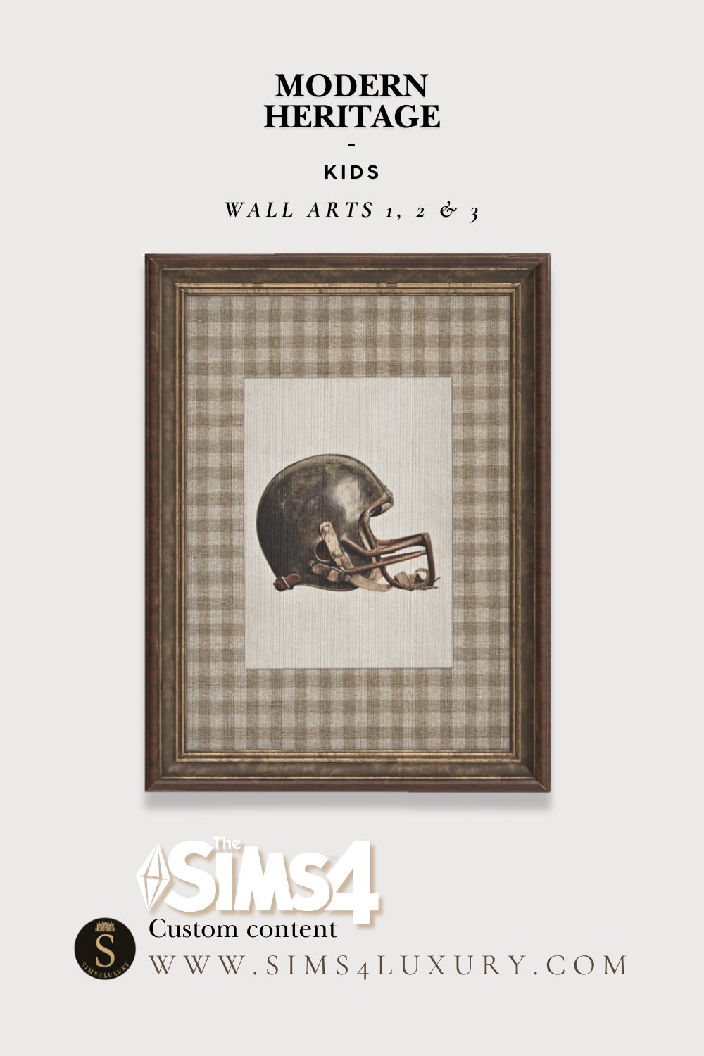 Sims4Luxury - Modern Heritage - Kids Wall Arts 1, 2 & 3 mod for The Sims 4 