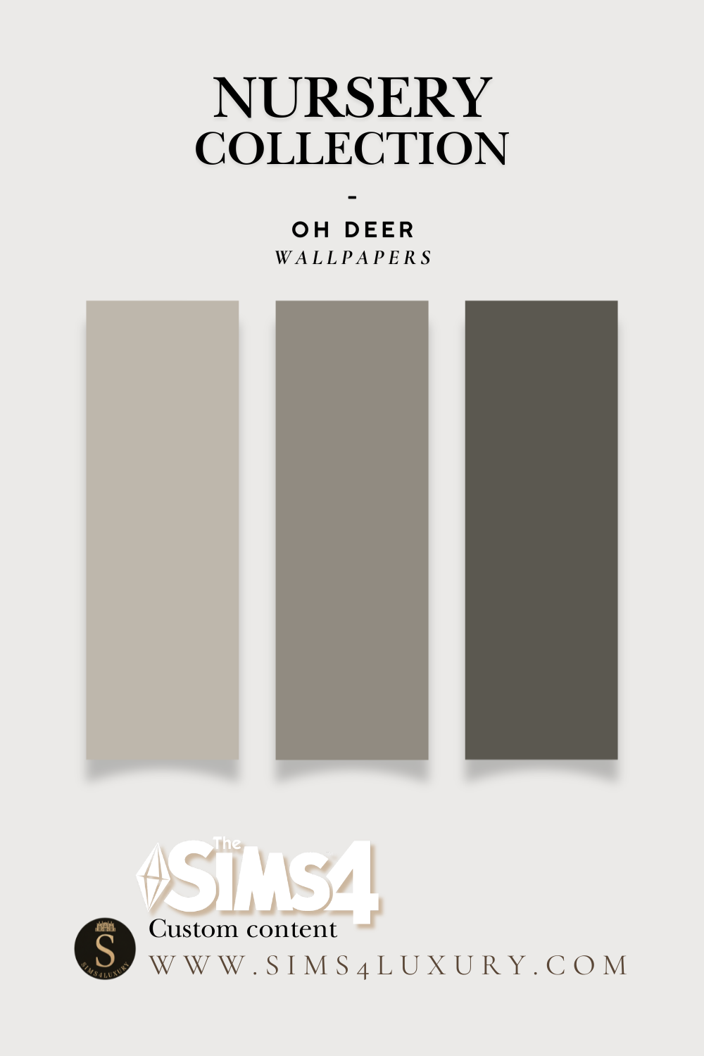 Sims4Luxury - Nursery - Oh Deer - Wallpapers mod for The Sims 4 