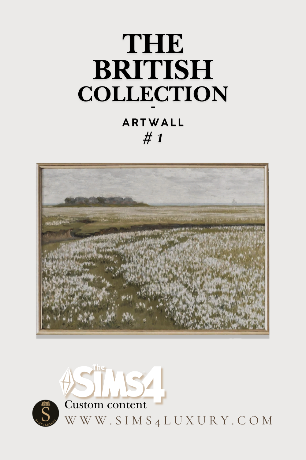 Sims4Luxury - The British Collection - Artwall -1 mod for The Sims 4 
