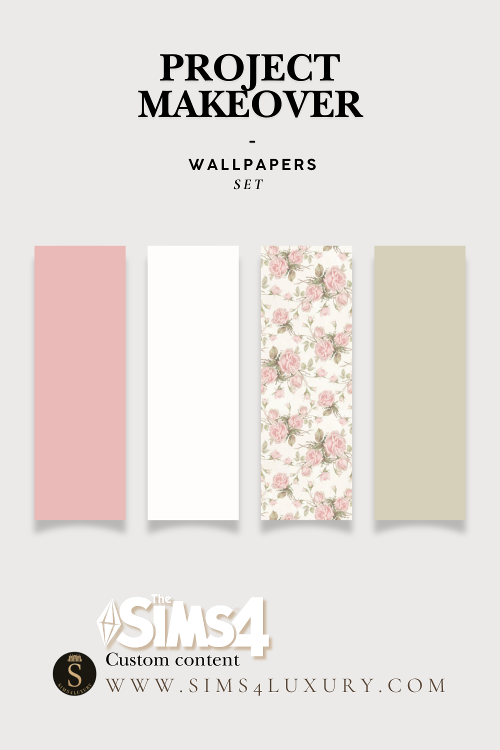 Sims4Luxury - Project Makeover - Wallpapers set mod for The Sims 4 