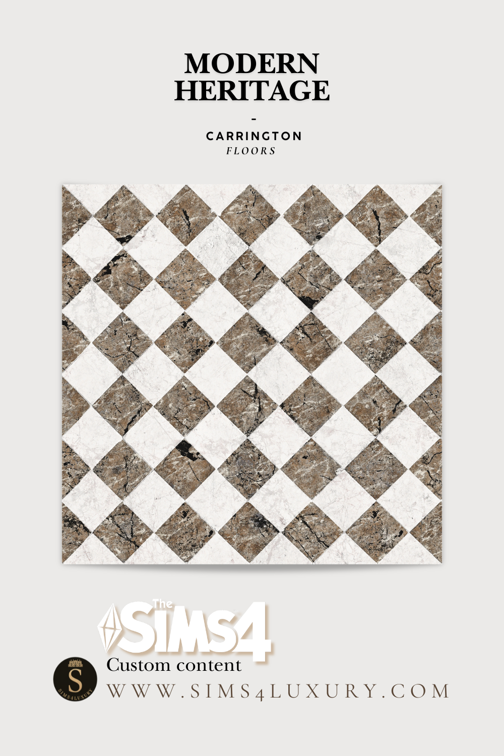 Sims4Luxury - Modern Heritage - Carrington - Floors mod for The Sims 4 
