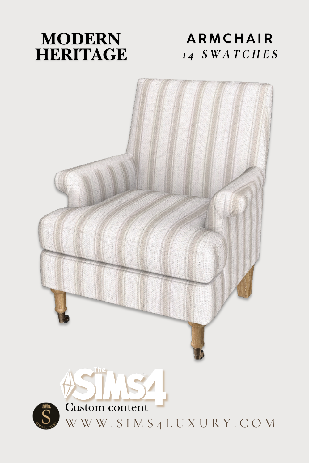 Sims4Luxury - Modern Heritage - Armchair mod for The Sims 4 