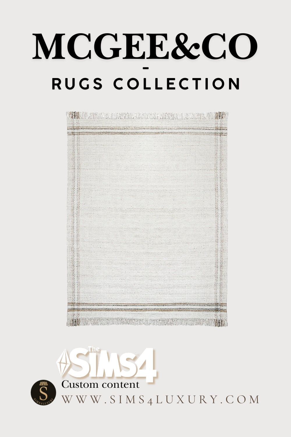 Sims4Luxury - McGee&Co - Rugs Collection mod for The Sims 4 