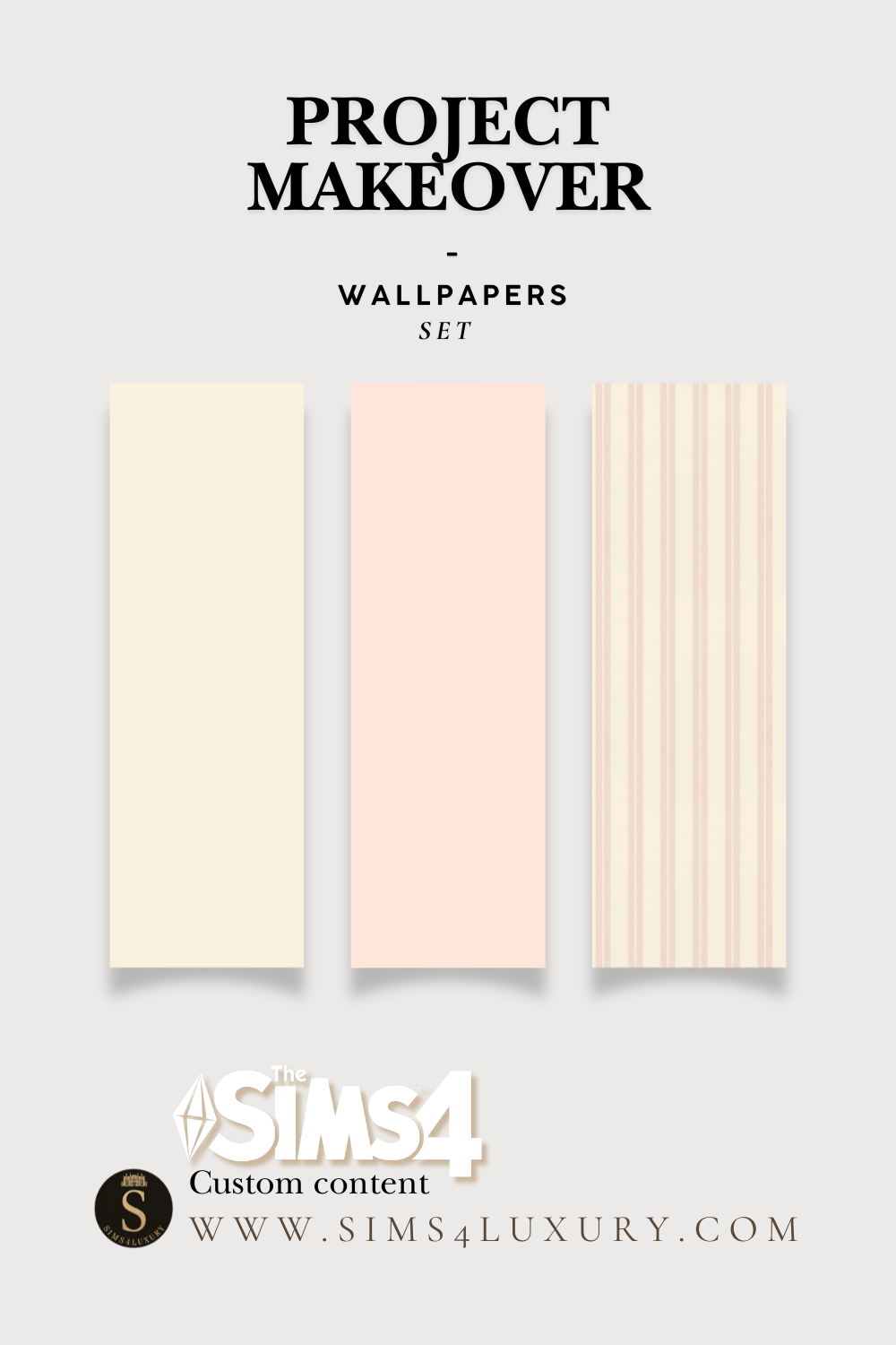 Sims4Luxury - Project Makeover - Wallpapers set mod for The Sims 4 