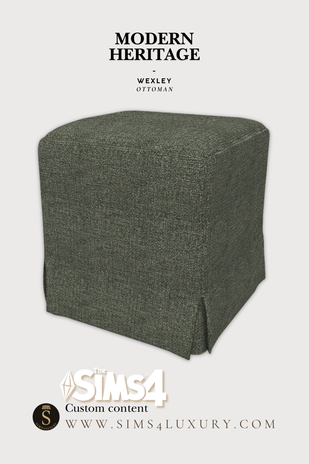 Sims4Luxury - Modern Heritage - Wexley - Ottoman mod for The Sims 4 