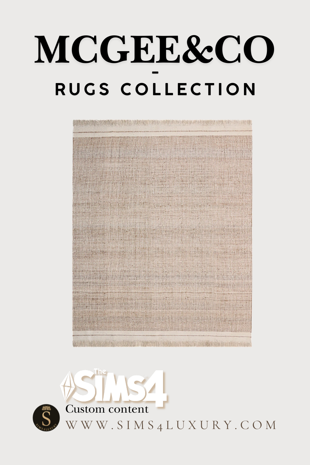 Sims4Luxury - McGee&Co - Rugs Collection mod for The Sims 4 
