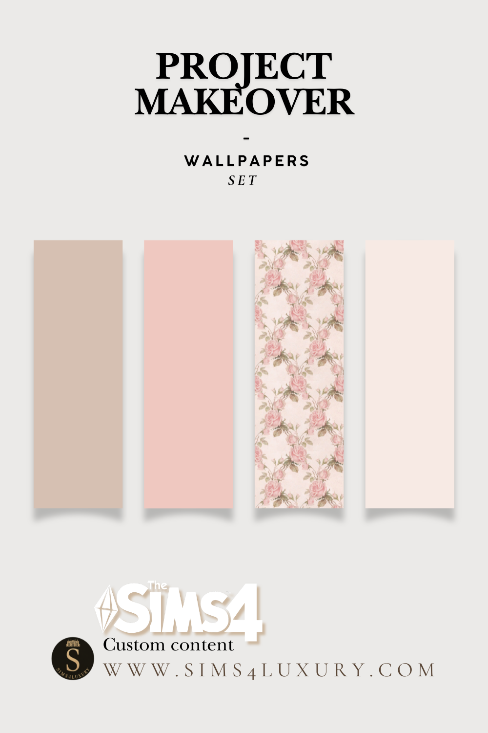 Sims4Luxury - Project Makeover - Wallpapers set mod for The Sims 4 