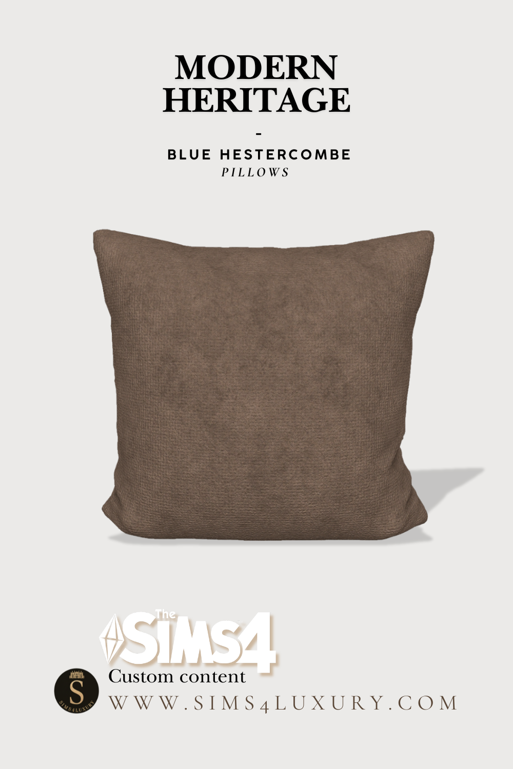 Sims4Luxury - Modern Heritage - Blue Hestercombe - Pillows mod for The Sims 4 