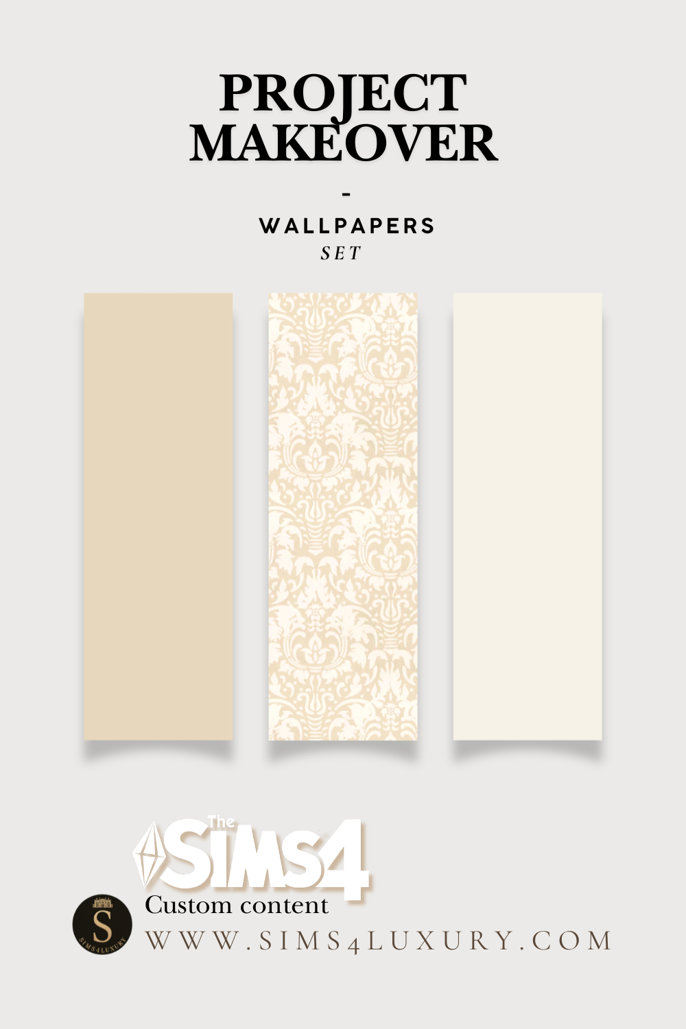 Sims4Luxury - Project Makeover - Wallpapers set mod for The Sims 4 