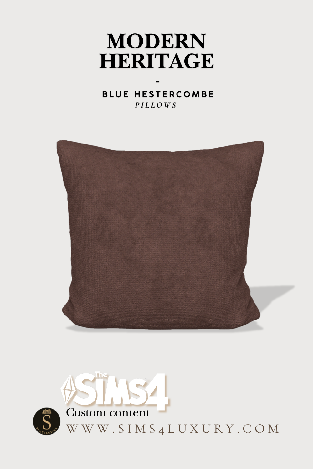 Sims4Luxury - Modern Heritage - Blue Hestercombe - Pillows mod for The Sims 4 