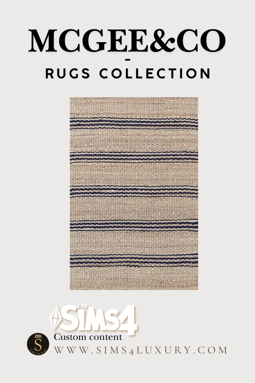 Sims4Luxury - McGee&Co - Rugs Collection mod for The Sims 4 