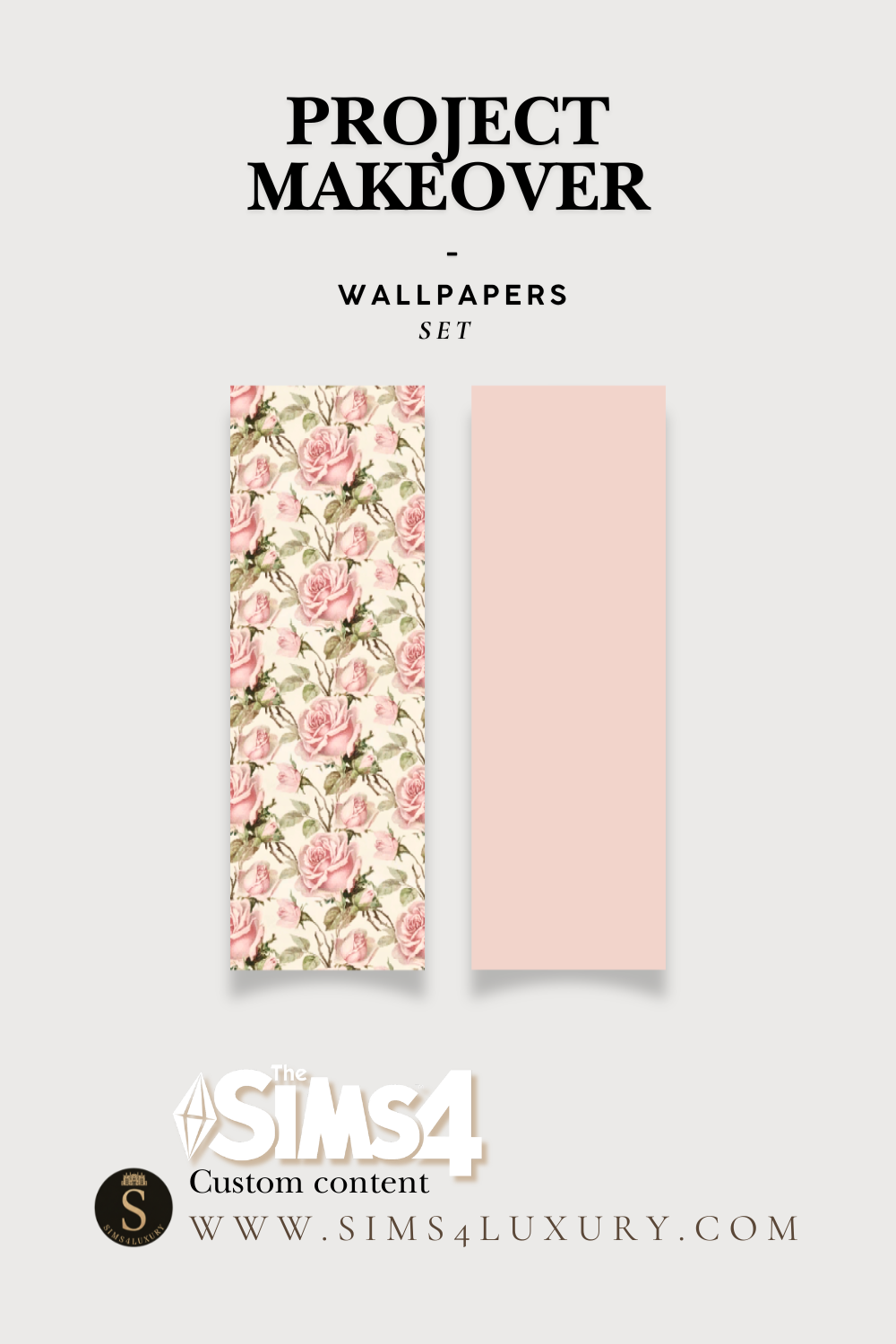 Sims4Luxury - Project Makeover - Wallpapers set mod for The Sims 4 