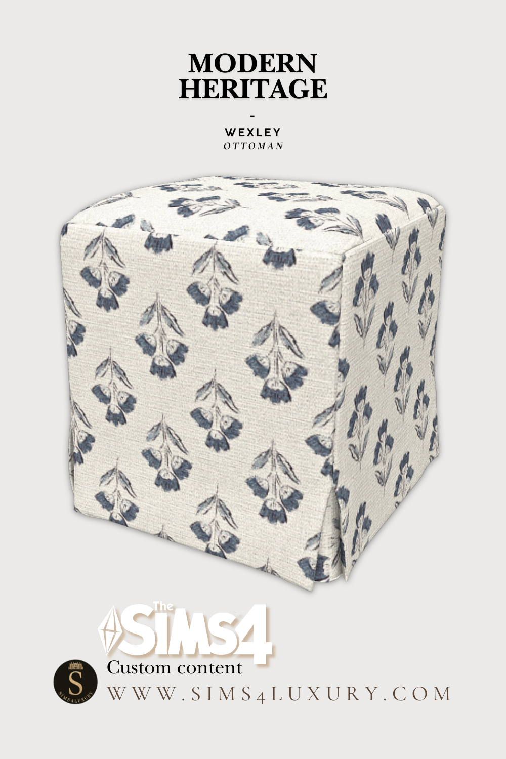 Sims4Luxury - Modern Heritage - Wexley - Ottoman mod for The Sims 4 