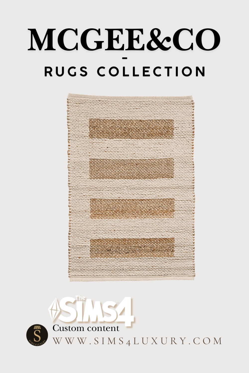 Sims4Luxury - McGee&Co - Rugs Collection mod for The Sims 4 
