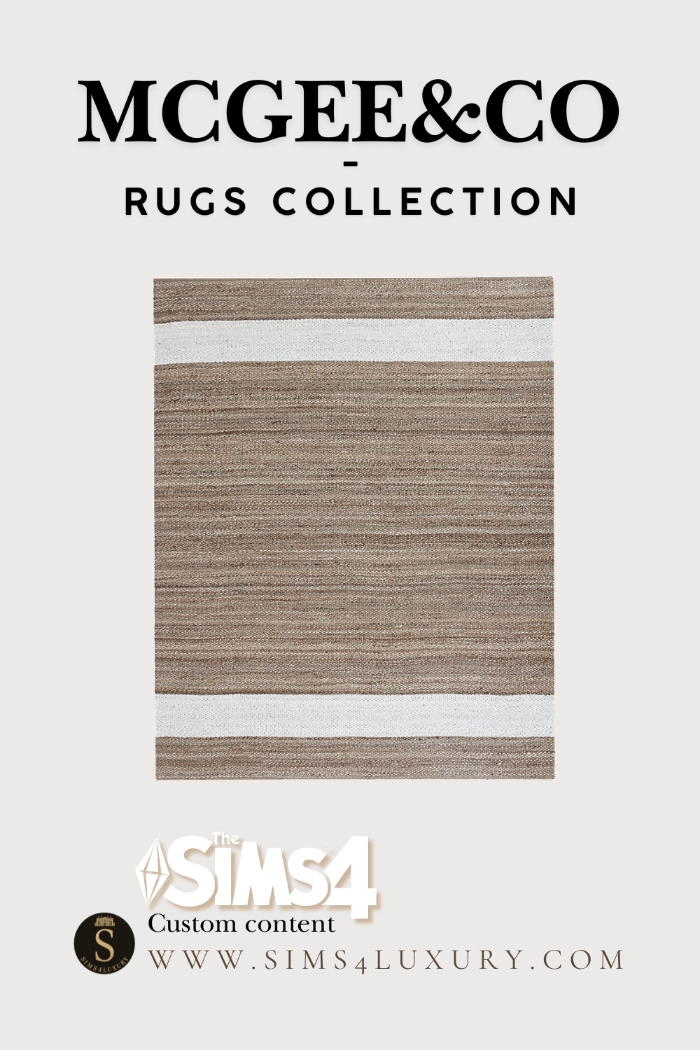 Sims4Luxury - McGee&Co - Rugs Collection mod for The Sims 4 