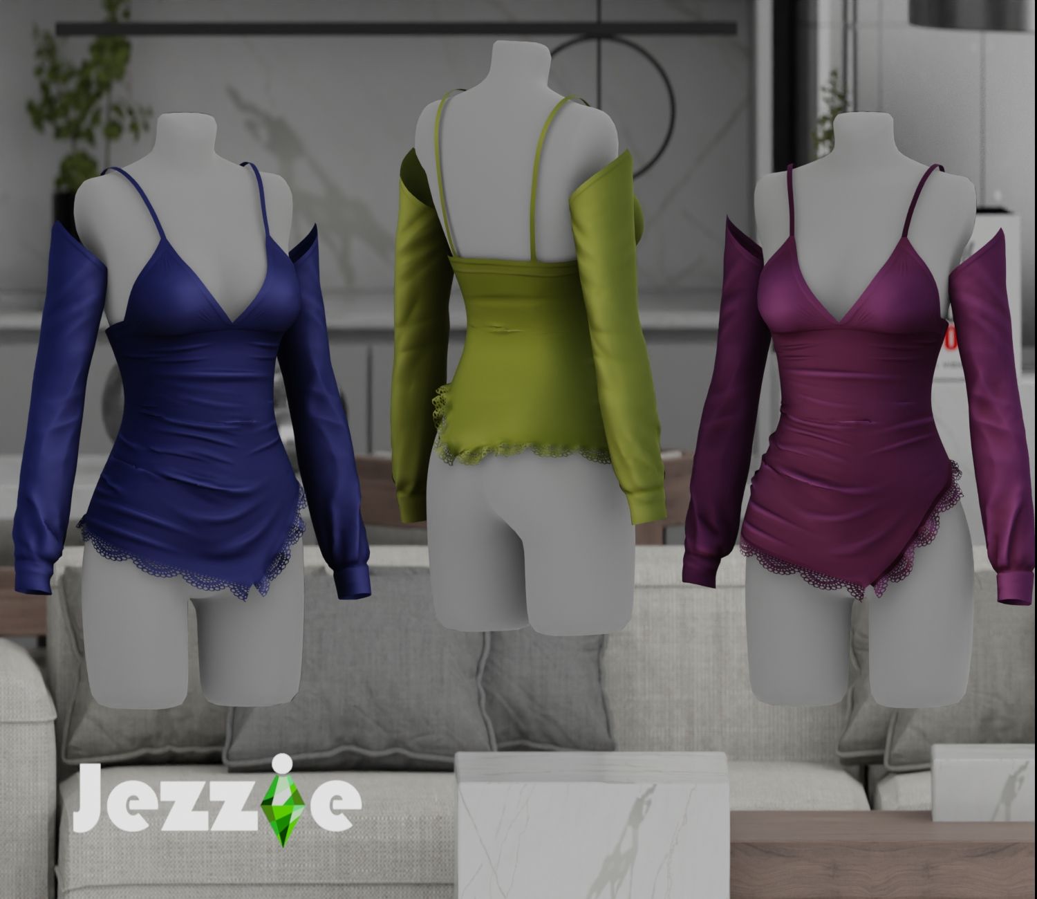 Jezzie.Ts4 Petti Dress mod for The Sims 4 