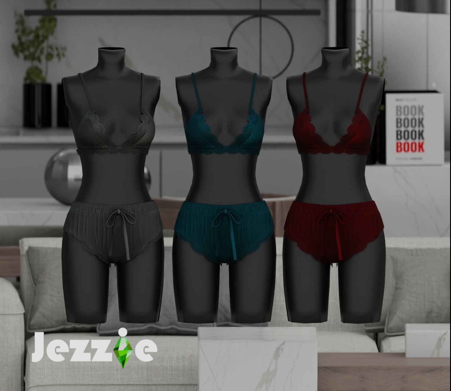 Jezzie.Ts4- Fancy Piyama mod for The Sims 4 