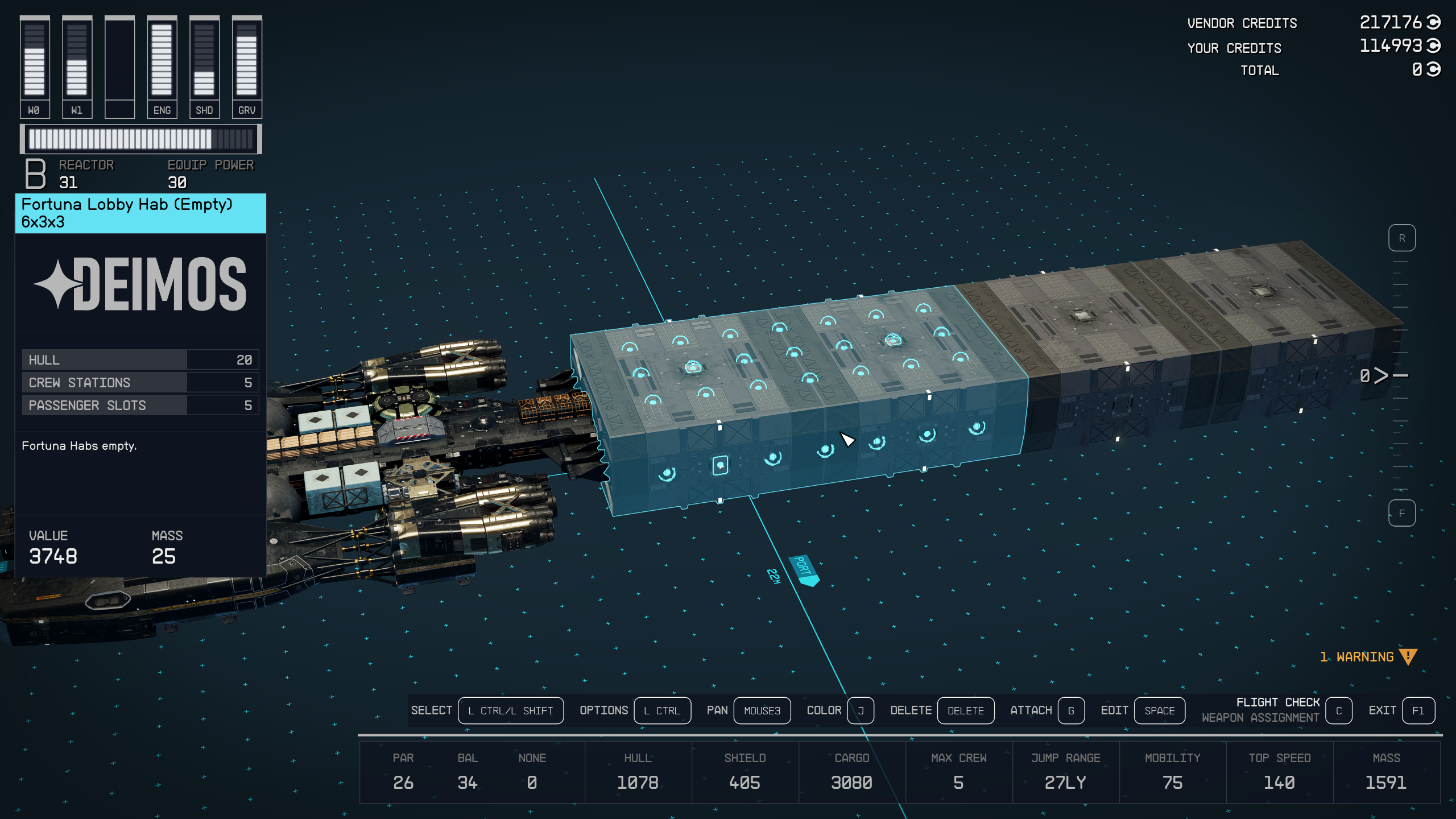 Fortuna Ship Habs mod for Starfield