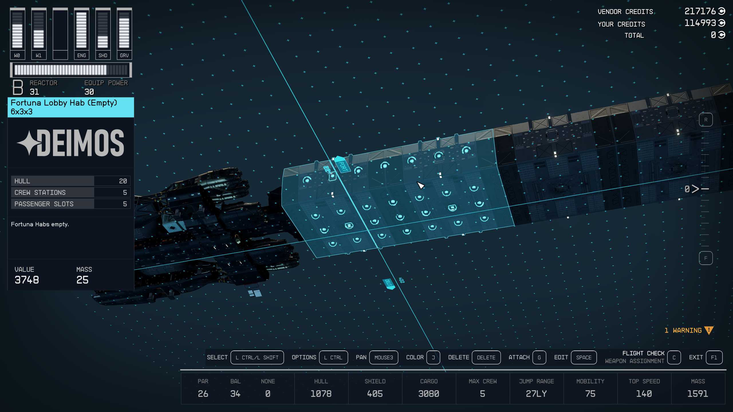 Fortuna Ship Habs mod for Starfield