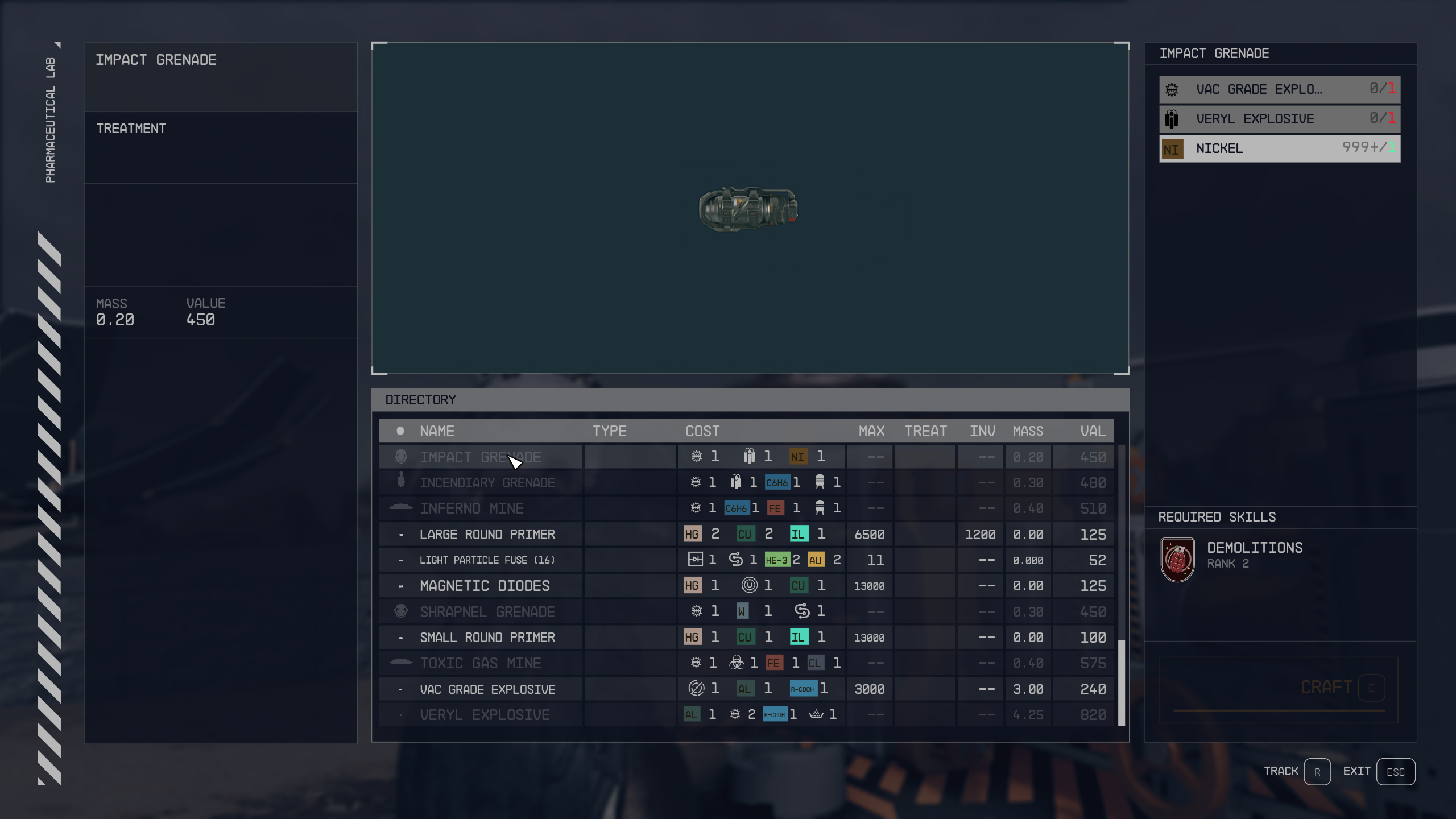 Automated Ammo Grenades and Mine Crafting mod for Starfield
